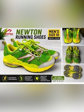 Newton Running Shoes Men’s US 10 Green Yellow Performance Trainers